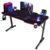 Flamaker Computertisch Gaming Tisch 140cm*60cm Schreibtisch T-förmiger Mausunterlage, Getränkehalter und Kopfhörerhaken, Schwarz - 1