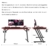 Gaming Schreibtisch, Stabiler und Langlebiger PC Schreibtisch mit Viel Platz, Gaming Tisch mit Kopfhörerhalter, Getränkehalter, 140cm × 60cm Schreibtisch - 6