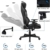 GTPLAYER Gaming Stuhl Bürostuhl Schreibtischstuhl Chefsessel Drehstuhl PC-Stuhl Racing Stuhl Höhenverstellbar Innovative Ergonomischer Stuhl mit Breiten Kopf- Rücken-&Lendenwirbelkissen (Schwarz) - 6