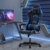IntimaTe WM Heart Gaming Stuhl, Bürostuhl mit Verstellbarem Kopfkissen und Lendenkissen, Ergonomischer Schreibtischstuhl, Racingstuhl mit Hoher Rückenlehne Blau, 52D x 49W x 130H cm - 2