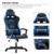 IntimaTe WM Heart Gaming Stuhl, Bürostuhl mit Verstellbarem Kopfkissen und Lendenkissen, Ergonomischer Schreibtischstuhl, Racingstuhl mit Hoher Rückenlehne Blau, 52D x 49W x 130H cm - 5