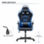 IntimaTe WM Heart Gaming Stuhl, Bürostuhl mit Verstellbarem Kopfkissen und Lendenkissen, Ergonomischer Schreibtischstuhl, Racingstuhl mit Hoher Rückenlehne Blau, 52D x 49W x 130H cm - 7