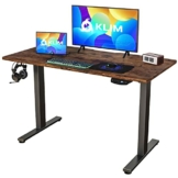 KLIM K120E Standing Desk + Höhenverstellbarer Schreibtisch 120 x 60 cm + Schreibtisch Höhenverstellbar Elektrisch mit Langlebigen Materialien + Einfache Installation + NEU 2022 (Walnuss) - 1