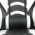 Melko Gamingstuhl Ergonomischer Bürostuhl mit Fußstütze in Schwarz Weiß Racing Stuhl Office Schreibtischstuhl Chefsessel Gaming Sessel Gamer Stuhl Racer Drehstuhl Sportsitz - 6