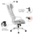 MELOKEA Bürostuhl ergonomisch, Schreibtischstuhl mit Höhenverstellung, Bürostuhl 150kg Grau - 4