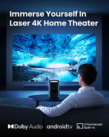 Nebula Cosmos Laser 4K, Smarter Laser-Projektor, 2400 ISO Lumen, Automatische Trapezkorrektur, Dolby Audio, Android TV 10.0, 4K Beamer für Partys - 6