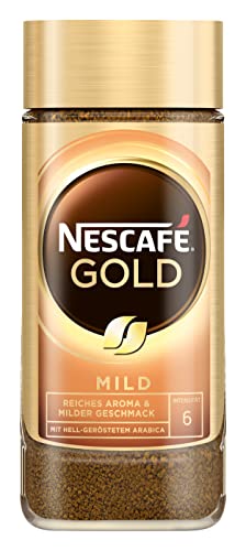 NESCAFÉ GOLD Mild, löslicher Bohnenkaffee, Instant-Kaffee aus erlesenen Kaffeebohnen, koffeinhaltig, 1er Pack (1 x 200g) - 1