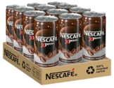 NESCAFÉ XPRESS Espresso Macchiato, trinkfertiger Iced Coffee Espresso Macchiato in der Dose für unterwegs, koffeinhaltig, 12er Pack (12 x 250ml) - 1