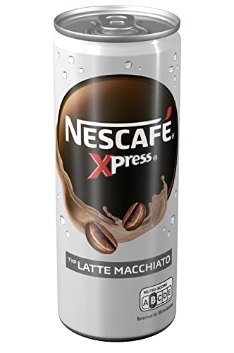 NESCAFÉ XPRESS Latte Macchiato, trinkfertiger Iced Coffee Latte Macchiato in der Dose für unterwegs, koffeinhaltig, 12er Pack (12 x 250ml) - 2