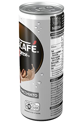 NESCAFÉ XPRESS Latte Macchiato, trinkfertiger Iced Coffee Latte Macchiato in der Dose für unterwegs, koffeinhaltig, 12er Pack (12 x 250ml) - 3