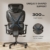 NOBLEWELL Bürostuhl Ergonomisch, Schreibtischstuhl mit Ring Lordosenstütze, 3D Armlehnen und Sitztiefe Einstellbar, Verstellbare Wippfunktion Atmungsaktives Mesh(Schwarz) - 5