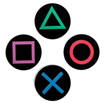 Paladone Playstation Metall-Untersetzer, Set mit vier Untersetzern, Abysse Corp_GIFPAL423, Mehrfarbig, 1 x 9 x 9 cm - 6