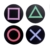Paladone Playstation Metall-Untersetzer, Set mit vier Untersetzern, Abysse Corp_GIFPAL423, Mehrfarbig, 1 x 9 x 9 cm - 1