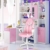Pink Gaming Stuhl Bürostuh Computerstuhl PU-Leder Ergonomische Gamer Stühle mit Süßen Hasenohren und Schwanz Höhenverstellbar Lordosenstütze(Rosa) - 7