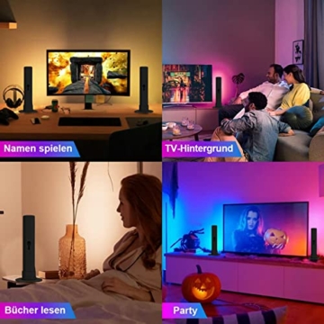 SNADER LED Lightbar, LED TV Hintergrundbeleuchtung, Gaming Lampe funktioniert RGB Ambient Smart LED Lampe Sync mit Musik und APP Control Steuerung für Gaming, Deko, PC, TV, Raumdekoration - 7