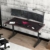 sogesfurniture Gaming Tisch T-Förmig, Computertisch 152cm Gaming Schreibtisch, mit großer Carbonfaser-Oberfläche, Getränkehalter, Kopfhörerhaken, BHEU-TN-GD-60 - 3