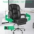 VANSPACE Bürostuhl Chefsessel Schreibtischstuhl Ergonomisch mit Fußstütze Drehstuhl mit Armlehne, weiche Kopfstütze, Rückenlehne, Verstellbarer Sitzhöhe Bürostuhl bis 200kg Schwarz - 5