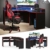 Vicco Gaming Desk Schreibtisch Kron Gamer PC Tisch Computertisch Bürotisch (Computertisch Set 1, Schwarz-Rot) - 2