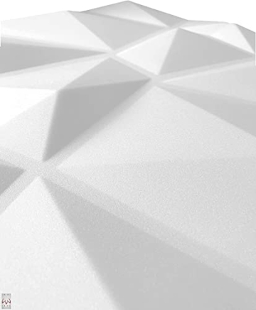3D Wandpaneele Dekoren Wandverkleidung Deckenpaneele Platten Paneele Wanddeko Wandtattoos POLYSTYROL MATERIAL STYROPOR ARTIG 3D /2m²-8PCS Diamant White 3mm stärke - 6