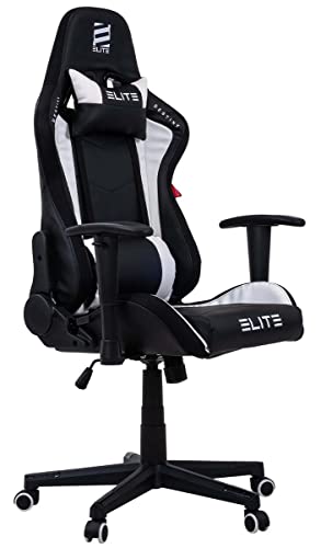 ELITE LED Gaming Stuhl MG200 Destiny - Ergonomischer Bürostuhl - Schreibtischstuhl - Chefsessel - Sessel - Racing Gaming-Stuhl - Gamingstuhl - Drehstuhl - Chair - Kunstleder (RGB Schwarz/Weiß) - 8