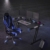 RGB Gaming Schreibtisch mit Fernbedienung mit LED-Beleuchtung Belastbar Arbeitstisch Gaming-Tisch Gaming-PC Computertisch Mit Getränkehalter und Kopfhörerhaken - 5