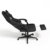 SITMOD Gaming-Stuhl mit Fußstütze-Computer Ergonomischer Videospiel-Stuhl-Rückenlehne und Sitzhöhenverstellbarer drehbarer Arbeitsstuhl für Erwachsene mit Lordosenstütze (schwarz)-Stoff - 6
