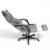 SITMOD Gaming-Stuhl mit Fußstütze-Computer Ergonomischer Videospiel-Stuhl-Rückenlehne und Sitzhöhenverstellbarer drehbarer Arbeitsstuhl für Erwachsene mit Lordosenstütze (grau)-Stoff - 5