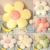 ACYOUNG Blumenboden Kissen Tatami Blumenförmiges Plüsch-Dekor der bequemen Sitzkissen für Kinderzimmer Hause Sofa Dekoration (40 x 40 cm,Weiß & Grün - a) - 4