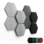 FENNEXT ® Velvet Schallabsorber Wand - Dekorative Hexagon Akustikpaneele für Gaming, YouTube Studio, Büro - 8x 3D Wandpaneele STONY SHADES - 1