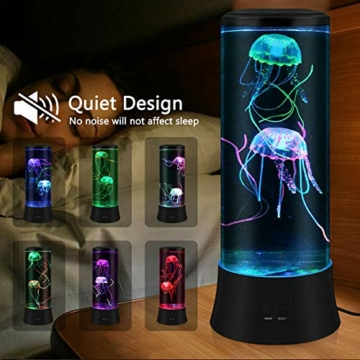 POYO LED Fantasy Quallen Lavalampe – Runde echte Quallen Aquarium Lampe – 7 Farben Einstellung Quallen Aquarium Stimmungslicht Dekoration für Zuhause Büro Dekoration Tolle Geschenke für Kinder - 5