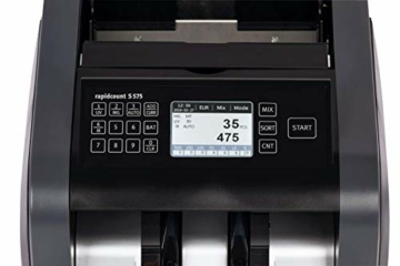 ratiotec rapidcount S 575 Banknotenzählmaschine für gemischte Banknoten mit Wertermittlung in schwarz - 2