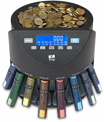 ZZap CS20+ Automatischer EURO Münzzähler & -sortierer - Geldzählmaschine Münzzählautomat Geldzähler - 9
