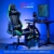 Xantron® Ergonomischer Gaming Stuhl RGB Beleuchtung - 150 kg Belastbarkeit/Gamer Sessel in Schwarz mit PVC Leder/Gamingsessel verstellbar per Gasdruckfeder/Gamingstuhl/Gaming Chair - 2