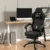 Dowinx Gaming Stuhl mit Taschenfederkissen, Massage Gaming Sessel mit Fußstütze, Ergonomischer Racing Gamer Stuhl 150 kg belastbarkeit, Schwarz - 4
