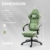 Dowinx Gaming Stuhl Stoff mit Taschenfederkissen, Massage Gaming Sessel mit Fußstütze, Ergonomischer PC Stuhl Gamer Stuhl Bürostuhl 150 kg belastbarkeit, Grün - 6