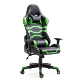 Mingone Gaming-Stuhl Computerstuhl mit hoher Rückenlehne, ergonomisches Design mit verstellbaren Armlehnen und Kippfunktion (ohne Pedale, Grün) - 1