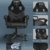 bigzzia Gaming Stuhl Computerstuhl Ergonomisch - Gamer Stuhl Bürostuhl mit Höhenverstellung Wippfunktion Feste Armlehne für Erwachsene Junge Mädchen, Schwarz - 2