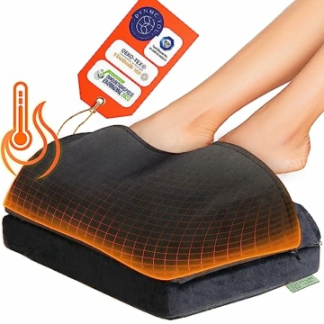 Fußstütze Schreibtisch - Fußablage Schreibtisch mit Fuß-Tasche für Warme Füße - Ultimativer Komfort, Bessere Haltung im Home-Office - Hochwertiges Zubehör für Produktivität am Arbeitsplatz - 1