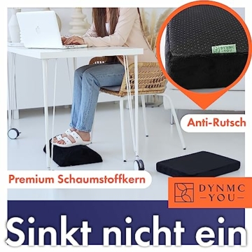 Fußstütze Schreibtisch - Fußablage Schreibtisch mit Fuß-Tasche für Warme Füße - Ultimativer Komfort, Bessere Haltung im Home-Office - Hochwertiges Zubehör für Produktivität am Arbeitsplatz - 6