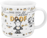 Sheepworld Tasse "Ohne Dich ist alles doof" | Porzellan, 40 cl | Tasse für Kaffee und Tee, Tasse mit Spruch | 48080 - 1