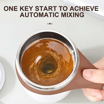 automatische magnetische Rührtasse Selbstrührender Becher, Magnetic stirring mug, Kaffeebecher, Selbstrührende Tasse, Zuhause, Büro, Reisen, für Kaffee, Tee, Milch, Medizin und Saft - 4