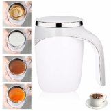 AVCXEC Elektrischer selbstrührender Kaffeebecher, 380ml Selbstrührende Tasse für Home Office Reisen Automatische Magnetische Rührkaffeetasse Elektrische Rührtasse für Kaffee, Milch, Heiße Schokolade - 1