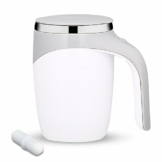KIPIDA Selbstrührender Becher, 380ML Selbstrührende Tasse Edelstahl Elektrische Self Stirring Mug Automatische Magnetische Rührbecher Kaffeetasse Magnetrührer für Kaffee, Milch, Heiße Schokolade, Tee - 1