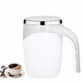 LUFEIS Selbstrührende Tasse, Selbstmischende Kaffeetasse, Automatische magnetische Rührtasse, 380 ml elektrische Rührtasse für Kaffee, Milch, Heiße Schokolade (Weiß) - 1