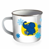 Trötsch Die Maus Emaille Becher Tasse Elefant: Kaffeetasse Teetasse Geschenkidee Geschenk Tasse Emaillebecher - 1