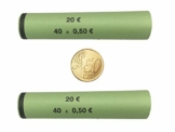 3707 MÜNZHÜLSEN - Münzrollenpapier vorgefertigt und gerollt für 50 Cent (120er Pack) A - 1
