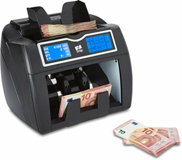 Der ZZap NC50 Banknotenzähler und Falschgelddetektor – Wert zählt EURO, GBP, CZK und PLN, 10-fache Falschgelderkennung, 1200 Banknoten/Minute und mehr! - 3