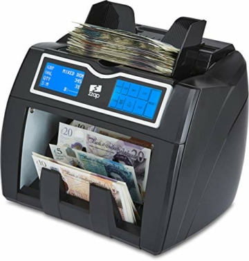 Der ZZap NC50 Banknotenzähler und Falschgelddetektor – Wert zählt EURO, GBP, CZK und PLN, 10-fache Falschgelderkennung, 1200 Banknoten/Minute und mehr! - 8