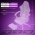 Dowinx Gaming Stuhl Ergonomischer Gamer Stuhl mit Lendenwirbelstütze, PC Bürostuhl Rückenlehne Verstellbarer Drehsessel mit Fußstütze (Schwarz&Violett - 7