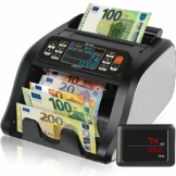 Jubula MV-300 Geldzählmaschine für gemischte Geldscheine mit 8-facher Falschgelderkennung | Sicher | Exakt | EUR USD GBP | Banknotenzähler | Geldzähler | Banknotenzählmaschine | Geldscheinzähler - 1